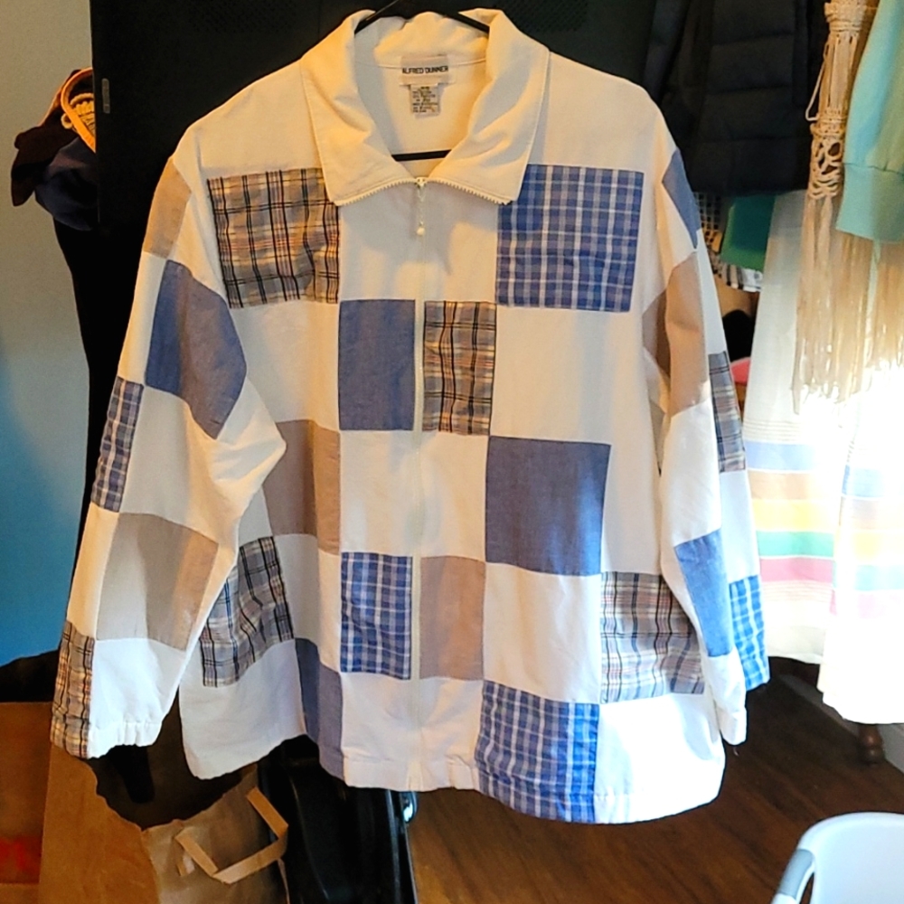 Vintage 90s Patchwork Jacket - image 1